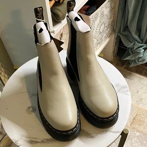 Dr. Martens Women's Off-White Ankle Boots